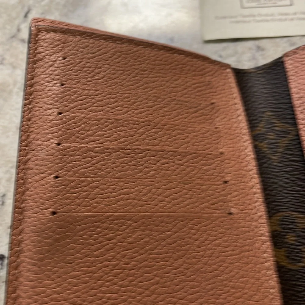 Louis Vuitton Brown Monogram Canvas and Rose Brown Leather Wallet